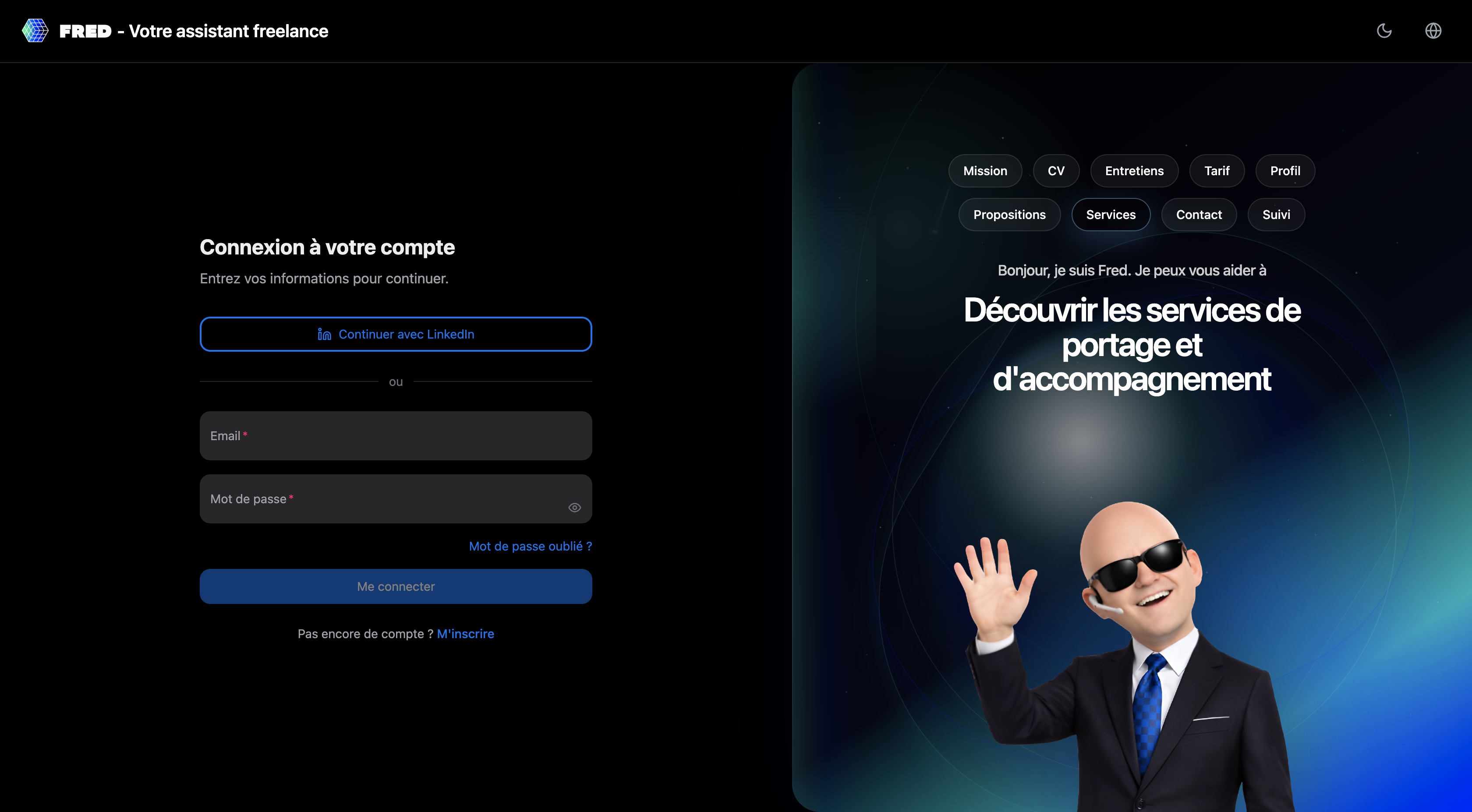 Page de connexion